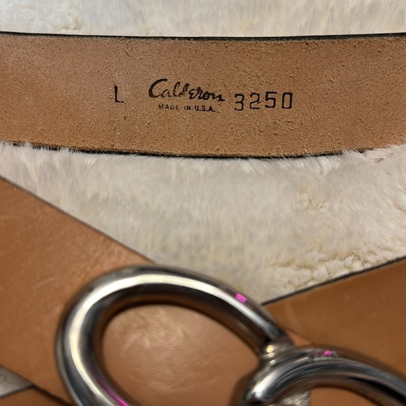 Calderon Tan Leather Belt with Silver Accents main image 5